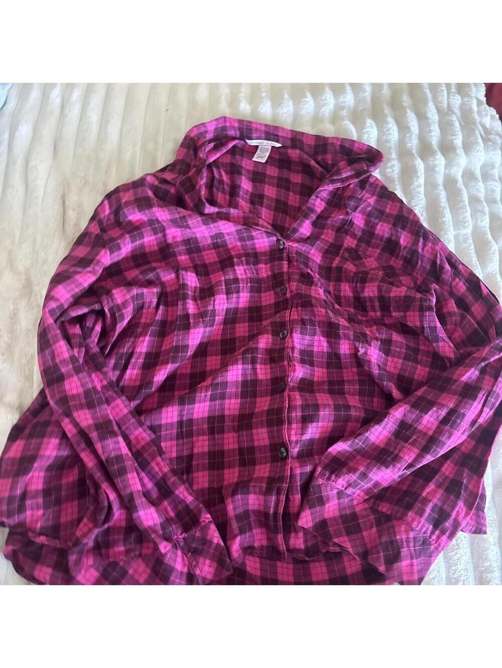 Victoria's Secret Women's Pink and Multi Shirt